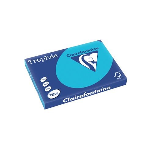 Clairefontaine Papier Clairefontaine Trophée Intens, gekleurd papier, A3, 120 g, 250 vel, koningsblauw