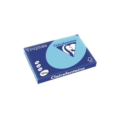 Clairefontaine Clairefontaine Trophée Pastel, gekleurd papier, A3, 120 g, 250 vel, helblauw
