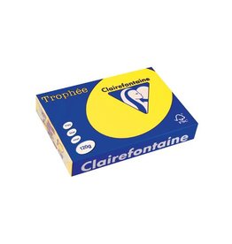 Clairefontaine Papier Clairefontaine Trophée Intens A4, 120 g, 250 vel, zonnegeel