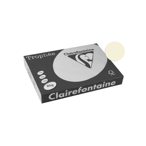 Clairefontaine Papier Clairefontaine Trophée Pastel A3, 80 g, 500 vel, ivoor