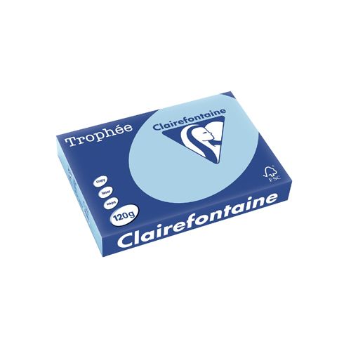 Clairefontaine Papier Clairefontaine Trophée Pastel A4, 120 g, 250 vel, blauw