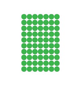 Apli Apli ronde etiketten in etui 19mm, groen, 70 per blad