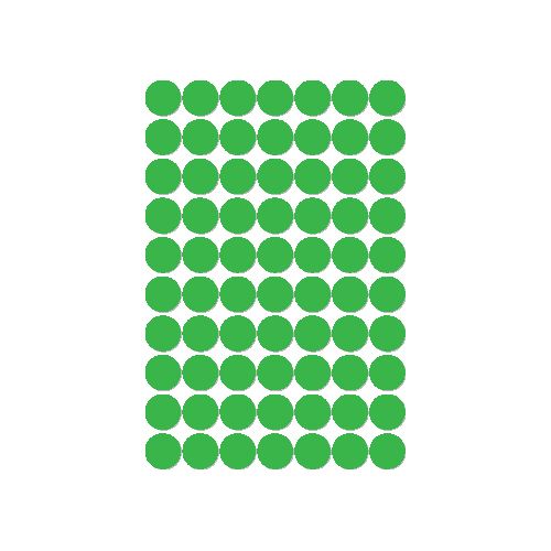 Apli Apli ronde etiketten in etui diameter 19 mm, groen, 560 stuks, 70 per blad