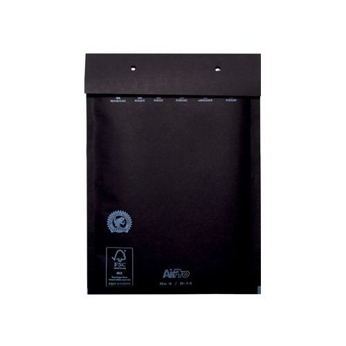 Airpro Luchtkussenenveloppen 180x265 mm, doos van 100 stuks, zwart
