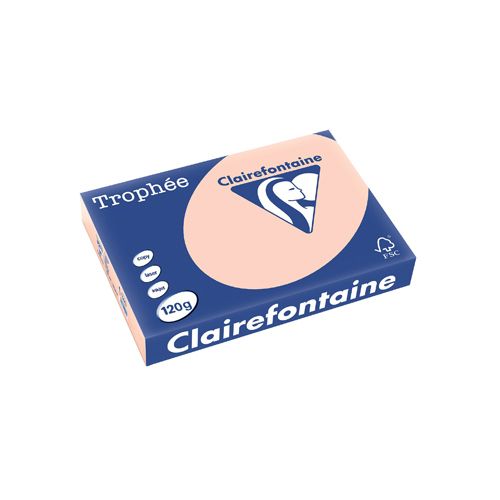 Clairefontaine Papier Clairefontaine Trophée Pastel A4, 120 g, 250 vel, zalm
