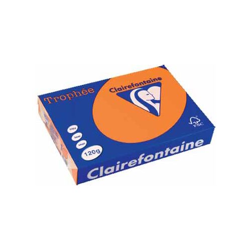 Clairefontaine Papier Clairefontaine Trophée Pastel A4, 120 g, 250 vel, oranje