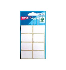 Agipa Agipa witte etiketten in etui 24x35mm, 56st, 8/blad