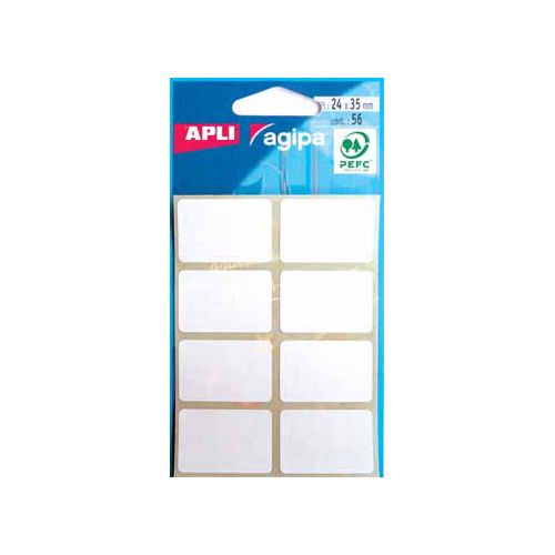 Agipa Agipa witte etiketten in etui ft 24 x 35 mm (b x h), 56 stuks, 8 per blad