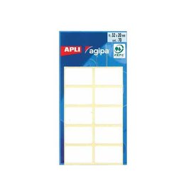 Agipa Agipa witte etiketten in etui 20x32mm, 70st, 10/blad