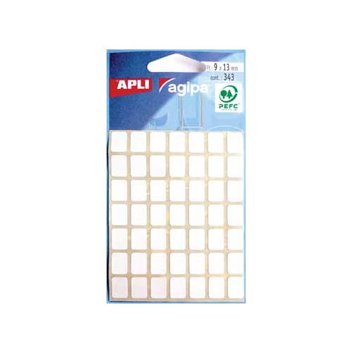 Agipa Agipa witte etiketten in etui ft 9 x 13 mm (b x h), 343 stuks, 49 per blad