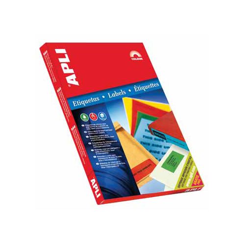 Apli Apli Gekleurde etiketten ft 70 x 37 mm (b x h), blauw, 2.400 stuks, 24 per blad