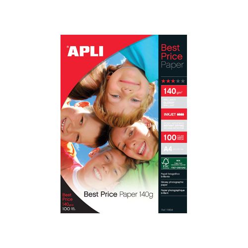 Apli Apli fotopapier Best Price ft A4, 140 g, pak van 100 vel