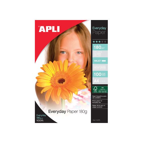 Apli Apli fotopapier Everyday ft A4, 180 g, pak van 100 vel