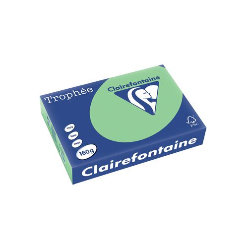Clairefontaine Papier Clairefontaine Trophée Pastel A4, 160g, 250vel, natuurgroen