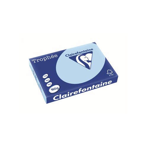 Clairefontaine Papier Clairefontaine Trophée Pastel A3, 160 g, 250 vel, blauw