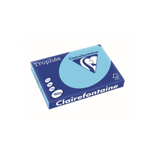 Clairefontaine Papier Clairefontaine Trophée Pastel A3, 160 g, 250 vel, helblauw