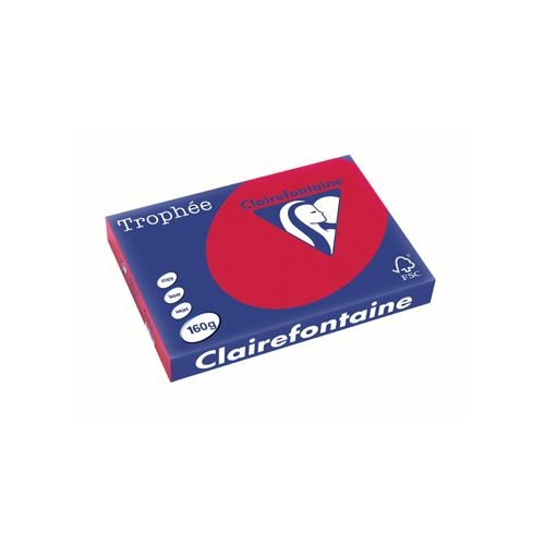 Clairefontaine Papier Clairefontaine Trophée Intens A3, 160 g, 250 vel, kersenrood