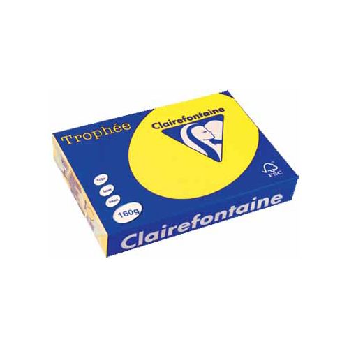 Clairefontaine Papier Clairefontaine Trophée Intens A4, 160 g, 250 vel, zonnegeel