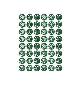 Apli Agipa Kortinglabel -20%, groen, pak van 192 stuks, verwijderbaar