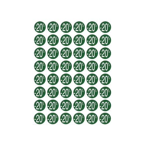 Apli Agipa Kortinglabel -20%, groen, 192 stuks, verwijderbaar