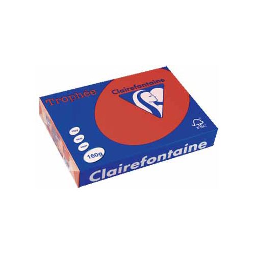 Clairefontaine Papier Clairefontaine Trophée Intens A4, 160 g, 250 vel, kersenrood