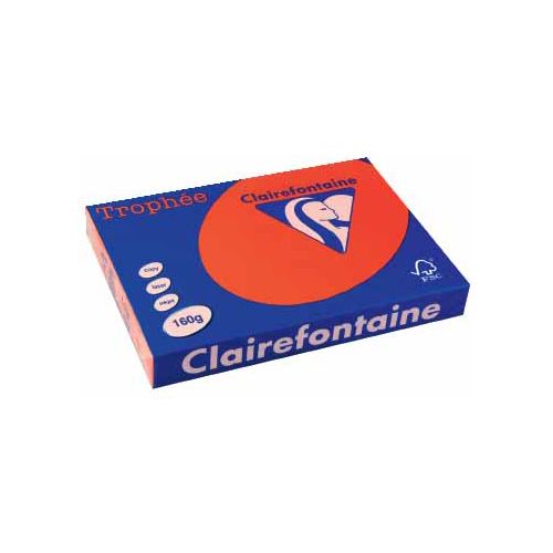 Clairefontaine Papier Clairefontaine Trophée Intens A3, 160 g, 250 vel, koraalrood