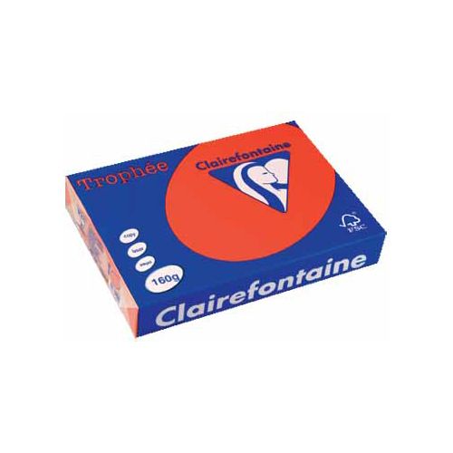 Clairefontaine Papier Clairefontaine Trophée Intens A4, 160 g, 250 vel, koraalrood