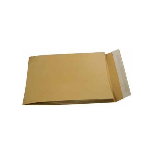 Gallery Gallery enveloppen met balg ft 229 x 324 x 35 mm, stripsluiting, bruine kraft, doos van 250 stuks