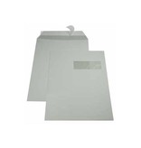 Gallery Gallery enveloppen ft 229 x 324 mm, venster rechts, stripsluiting, binnenzijde grijs, doos van 250 stuks