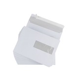 Gallery Gallery enveloppen ft 156 x 220 mm, venster rechts, stripsluiting, binnenzijde grijs, 500 stuks