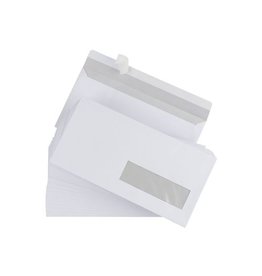 Gallery Gallery enveloppen ft 110 x 220 mm, venster rechts, stripsluiting, doos van 500 stuks