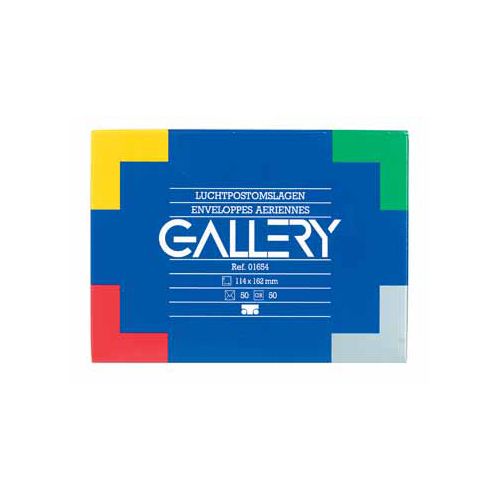 Gallery Gallery luchtpostenveloppen, 114x162mm, gegomd, doos 50st