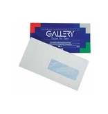 Gallery Gallery enveloppen ft 114 x 229 mm, met venster rechts, gegomd, pak van 50 stuks