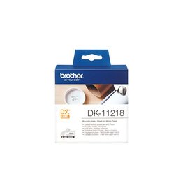 Brother Label Broher DK11218 24mm Rond B/W