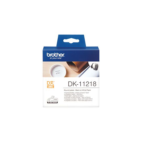 Brother Label Broher DK11218 24mm Rond B/W