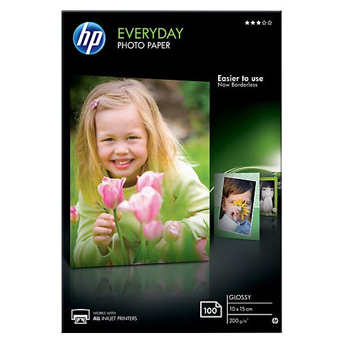 HP HP Everyday fotopapier ft 10 x 15 cm, 200 g, pak van 100 vel, glanzend