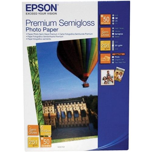 Epson Fotopapier Epson SO41765 10x15 251gr Wit Semi Glossy 50vel