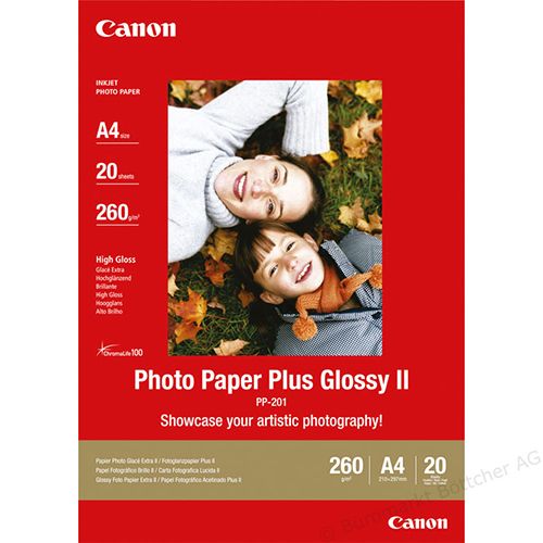Canon Fotopapier Canon pp201 A4 260gr Wit Glossy 20vel