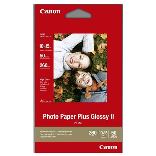 Canon Fotopapier Canon PP201 10x15cm 260gr Wit Glossy 50vel