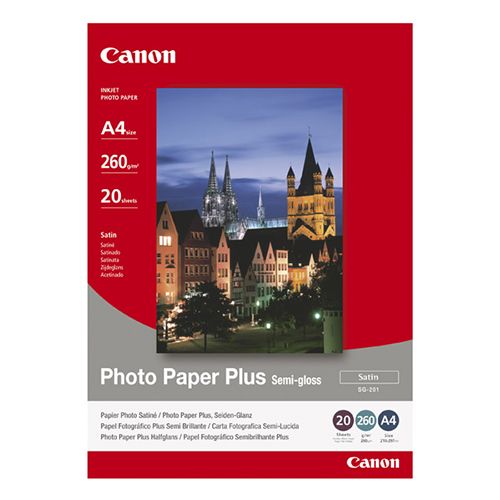 Canon Fotopapier Canon SG201 A4 260gr Wit Semiglossy 20vel