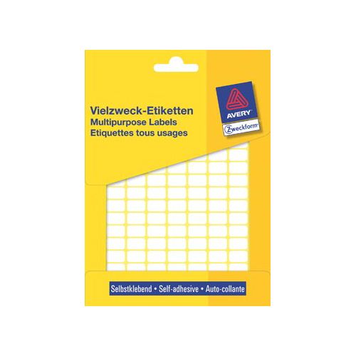 Avery Zweckform Avery Zweckform 3306 mini etiketten ft 13 x 8 mm (b x h), 3.712 etiketten, wit