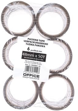 Office Products OFFICE products verpakkingstape, 48 mm x 46 m, bruin