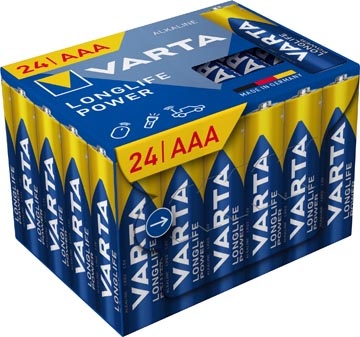 Varta Varta batterij Longlife Power AAA, pak van 24 stuks