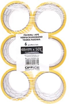 Office Products OFFICE products verpakkingstape, 48 mm x 46 m, geel