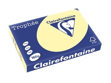 Clairefontaine Clairefontaine Trophée Pastel, gekleurd papier, A3, 160 g, 250 vel, kanariegeel