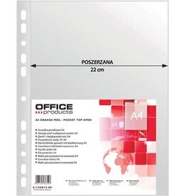 Office Products OFFICE products geperforeerde showtas, A4, 90 micron, gekorreld, pak van 50 stuks