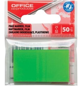 Office Products OFFICE products index, 25 x 43 mm, ophangzakje van 50 tabs, groen