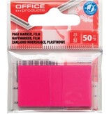 Office Products OFFICE products index, 25 x 43 mm, ophangzakje van 50 tabs, roze
