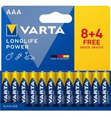 Varta Varta batterij Longlife Power AAA, blister van 8 + 4