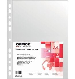 Office Products OFFICE products geperforeerde showtas, A4, 50 micron, glashelder, pak van 100 stuks